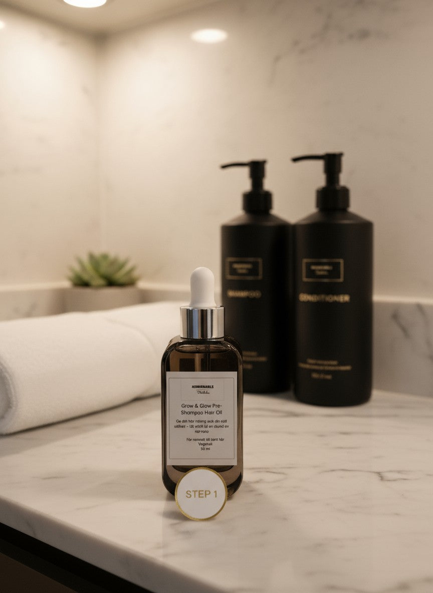 Vegansk Pre-Schampo Hårolja- Stärker, Stimulerar & Ger Glans