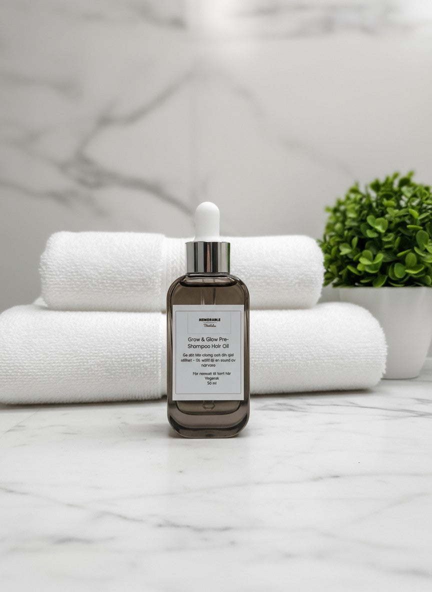 Vegansk Pre-Schampo Hårolja- Stärker, Stimulerar & Ger Glans