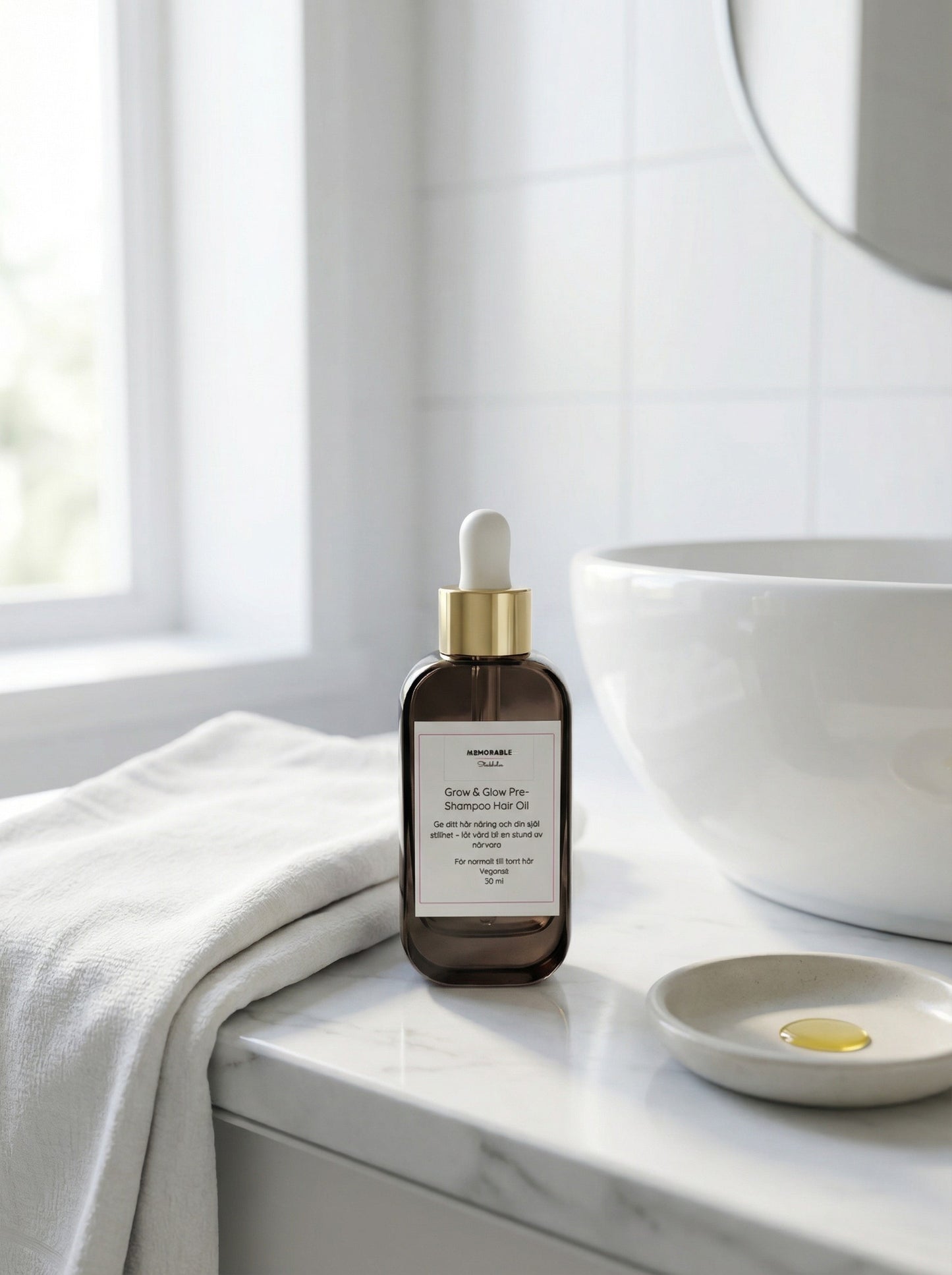 Vegansk Pre-Schampo Hårolja- Stärker, Stimulerar & Ger Glans