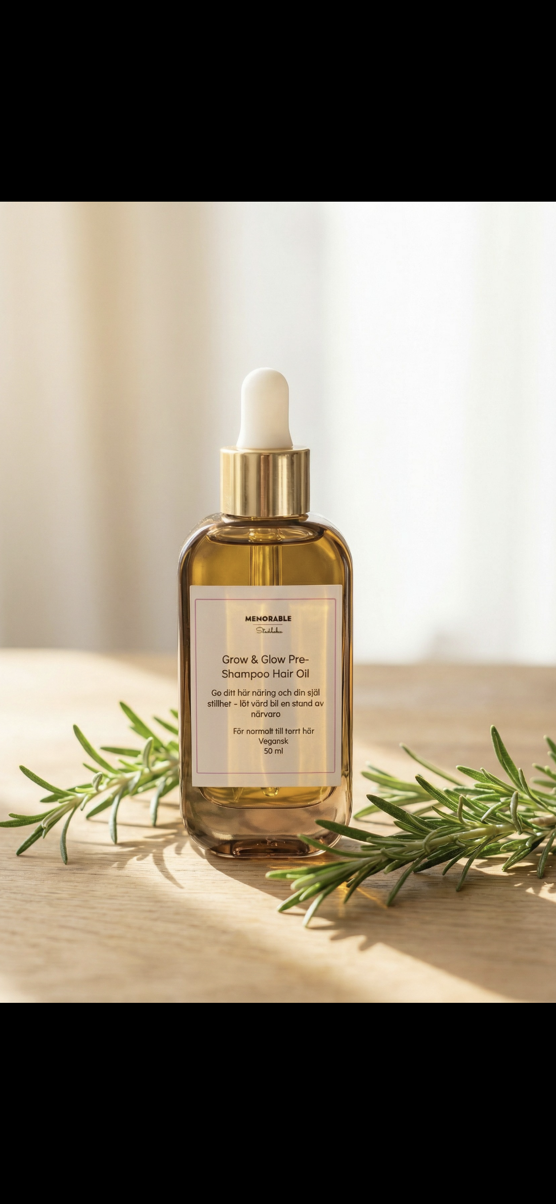 Vegansk Pre-Schampo Hårolja- Stärker, Stimulerar & Ger Glans