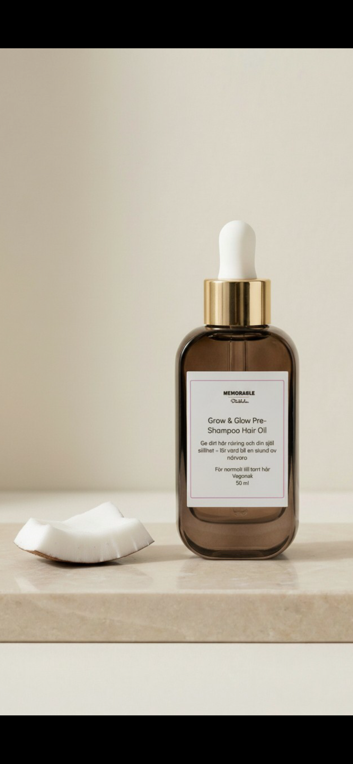 Vegansk Pre-Schampo Hårolja- Stärker, Stimulerar & Ger Glans