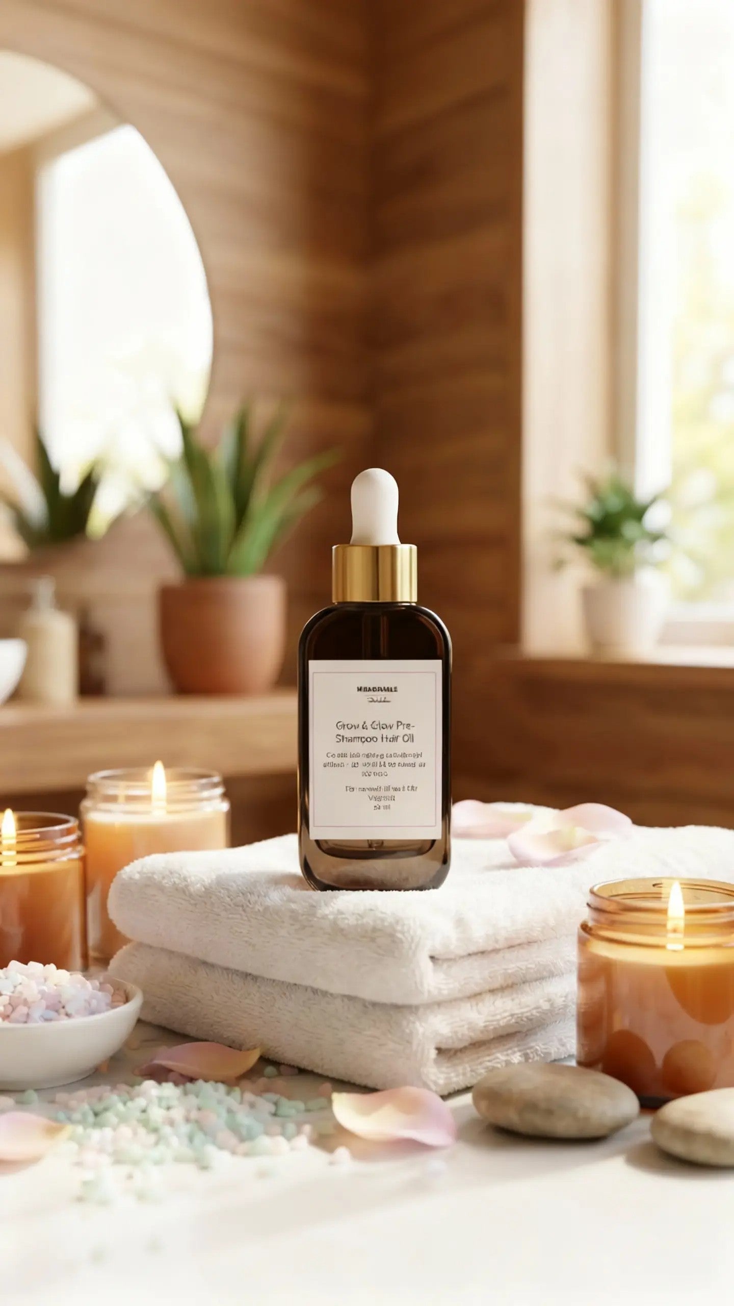 Vegansk Pre-Schampo Hårolja- Stärker, Stimulerar & Ger Glans