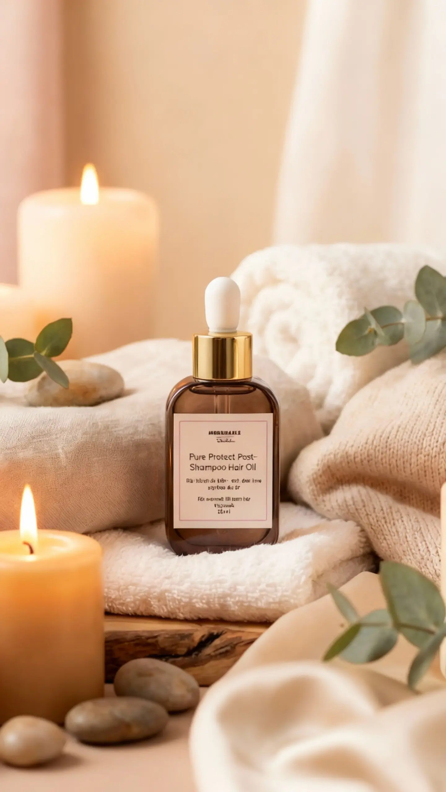 Vegansk Post-Schampo Hårolja – låser in fukt och stärker håret