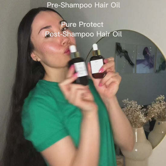  Grow & Glow Pre-  och Pure Protect Post-shampoo hair oil för hårväxt och glans
